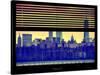 Window View with Venetian Blinds: Cityscape with the One World Trade Center (1WTC) at Nightfall-Philippe Hugonnard-Stretched Canvas