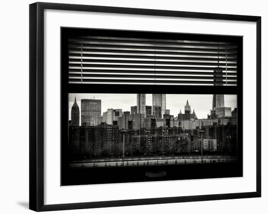 Window View with Venetian Blinds: Cityscape with the One World Trade Center (1WTC) at Nightfall-Philippe Hugonnard-Framed Photographic Print