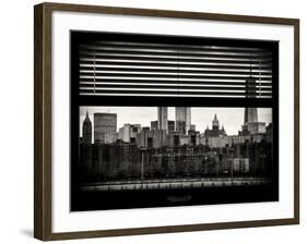 Window View with Venetian Blinds: Cityscape with the One World Trade Center (1WTC) at Nightfall-Philippe Hugonnard-Framed Photographic Print