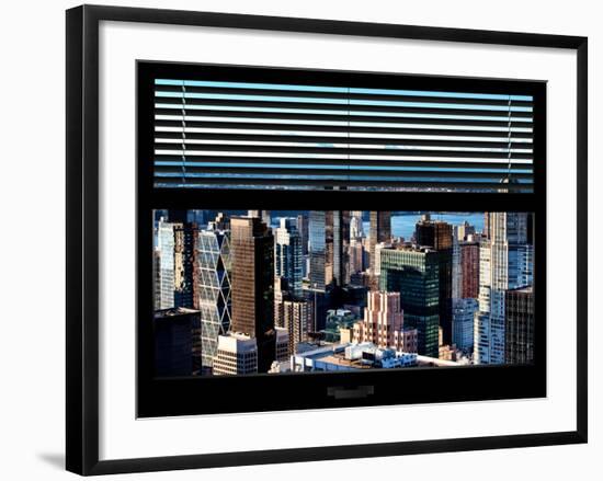 Window View with Venetian Blinds: Cityscape-Philippe Hugonnard-Framed Photographic Print