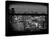 Window View with Venetian Blinds: Downtown Manhattan - New York City-Philippe Hugonnard-Stretched Canvas