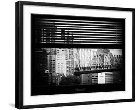 Window View with Venetian Blinds: Ed Koch Queensboro Bridge View - Architecture and Buildings-Philippe Hugonnard-Framed Photographic Print