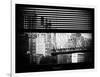 Window View with Venetian Blinds: Ed Koch Queensboro Bridge View - Architecture and Buildings-Philippe Hugonnard-Framed Photographic Print