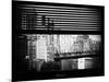Window View with Venetian Blinds: Ed Koch Queensboro Bridge View - Architecture and Buildings-Philippe Hugonnard-Mounted Photographic Print