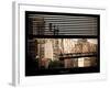 Window View with Venetian Blinds: Ed Koch Queensboro Bridge View - Architecture and Buildings-Philippe Hugonnard-Framed Photographic Print