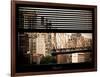 Window View with Venetian Blinds: Ed Koch Queensboro Bridge View - Architecture and Buildings-Philippe Hugonnard-Framed Photographic Print