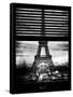 Window View with Venetian Blinds: Eiffel Tower and the Champ de Mars - Paris, France-Philippe Hugonnard-Framed Stretched Canvas