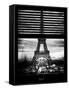 Window View with Venetian Blinds: Eiffel Tower and the Champ de Mars - Paris, France-Philippe Hugonnard-Framed Stretched Canvas