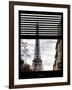 Window View with Venetian Blinds: Eiffel Tower at Sunset - French Architecture-Philippe Hugonnard-Framed Photographic Print