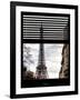 Window View with Venetian Blinds: Eiffel Tower at Sunset - French Architecture-Philippe Hugonnard-Framed Photographic Print