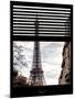 Window View with Venetian Blinds: Eiffel Tower at Sunset - French Architecture-Philippe Hugonnard-Mounted Photographic Print
