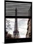 Window View with Venetian Blinds: Eiffel Tower at Sunset - French Architecture-Philippe Hugonnard-Mounted Photographic Print