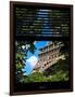 Window View with Venetian Blinds: Eiffel Tower surrounded by Trees in Summer - Paris, France-Philippe Hugonnard-Framed Photographic Print