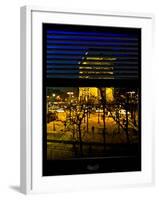 Window View with Venetian Blinds: Haussmann Appartment Paris - the Arc de Triomphe View-Philippe Hugonnard-Framed Photographic Print