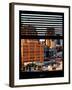 Window View with Venetian Blinds: High Rises in Lower Manhattan from a Chelsea-Philippe Hugonnard-Framed Photographic Print