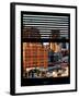 Window View with Venetian Blinds: High Rises in Lower Manhattan from a Chelsea-Philippe Hugonnard-Framed Photographic Print