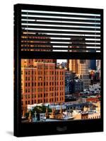 Window View with Venetian Blinds: High Rises in Lower Manhattan from a Chelsea-Philippe Hugonnard-Stretched Canvas