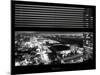 Window View with Venetian Blinds: Hudson River by Night - Manhattan-Philippe Hugonnard-Mounted Photographic Print