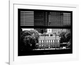 Window View with Venetian Blinds: Independence Hall and Pennsylvania State House-Philippe Hugonnard-Framed Photographic Print