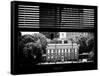 Window View with Venetian Blinds: Independence Hall and Pennsylvania State House-Philippe Hugonnard-Framed Stretched Canvas