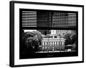 Window View with Venetian Blinds: Independence Hall and Pennsylvania State House-Philippe Hugonnard-Framed Photographic Print