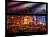 Window View with Venetian Blinds: Landscape by Misty Colors Night - Times Square-Philippe Hugonnard-Mounted Photographic Print