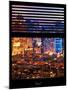 Window View with Venetian Blinds: Landscape by Misty Colors Night-Philippe Hugonnard-Mounted Photographic Print