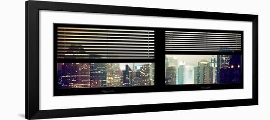 Window View with Venetian Blinds: Landscape by Misty Night-Philippe Hugonnard-Framed Photographic Print