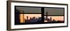 Window View with Venetian Blinds: Landscape of Lower Manhattan - the One World Trade Center-Philippe Hugonnard-Framed Photographic Print