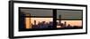 Window View with Venetian Blinds: Landscape of Lower Manhattan - the One World Trade Center-Philippe Hugonnard-Framed Photographic Print