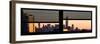 Window View with Venetian Blinds: Landscape of Lower Manhattan - the One World Trade Center-Philippe Hugonnard-Framed Photographic Print