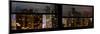 Window View with Venetian Blinds: Landscape Panoramic Format by Misty Night - the New Yorker Hotel-Philippe Hugonnard-Mounted Photographic Print