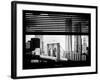 Window View with Venetian Blinds: Landscape View of NYC Center and Brooklyn Bridge - Manhattan-Philippe Hugonnard-Framed Photographic Print