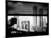 Window View with Venetian Blinds: Landscape View of NYC Center and Brooklyn Bridge - Manhattan-Philippe Hugonnard-Mounted Photographic Print