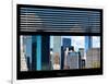 Window View with Venetian Blinds: Lower Manhattan Buildings - New York-Philippe Hugonnard-Framed Photographic Print