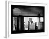 Window View with Venetian Blinds: Lower Manhattan Buildings - New York-Philippe Hugonnard-Framed Photographic Print