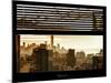 Window View with Venetian Blinds: Manhattan Landscape - One World Trade Center and Liberty Statue-Philippe Hugonnard-Mounted Photographic Print