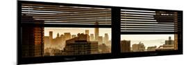 Window View with Venetian Blinds: Manhattan Landscape - One World Trade Center and Liberty Statue-Philippe Hugonnard-Mounted Photographic Print