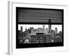 Window View with Venetian Blinds: Manhattan Landscape with the One World Trade Center (1WTC-Philippe Hugonnard-Framed Photographic Print