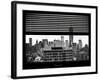 Window View with Venetian Blinds: Manhattan Landscape with the One World Trade Center (1WTC-Philippe Hugonnard-Framed Photographic Print