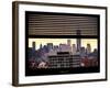 Window View with Venetian Blinds: Manhattan Landscape with the One World Trade Center (1WTC-Philippe Hugonnard-Framed Photographic Print