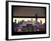 Window View with Venetian Blinds: Manhattan Landscape with the One World Trade Center (1WTC-Philippe Hugonnard-Framed Photographic Print