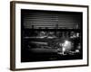 Window View with Venetian Blinds: Manhattan Skyline by Night with the Empire State Building-Philippe Hugonnard-Framed Photographic Print