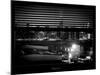 Window View with Venetian Blinds: Manhattan Skyline by Night with the Empire State Building-Philippe Hugonnard-Mounted Photographic Print