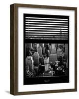 Window View with Venetian Blinds: Manhattan Skyline-Philippe Hugonnard-Framed Photographic Print