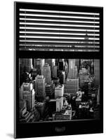 Window View with Venetian Blinds: Manhattan Skyline-Philippe Hugonnard-Mounted Photographic Print