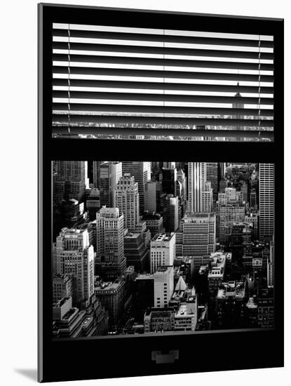 Window View with Venetian Blinds: Manhattan Skyline-Philippe Hugonnard-Mounted Photographic Print