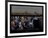 Window View with Venetian Blinds: Manhattan Skylineat Sunset-Philippe Hugonnard-Framed Photographic Print