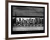 Window View with Venetian Blinds: Manhattan Skylinewith Empire State Building and Chrysler Building-Philippe Hugonnard-Framed Photographic Print