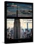 Window View with Venetian Blinds: Manhattan View with Empire State Building (1 WTC)-Philippe Hugonnard-Stretched Canvas
